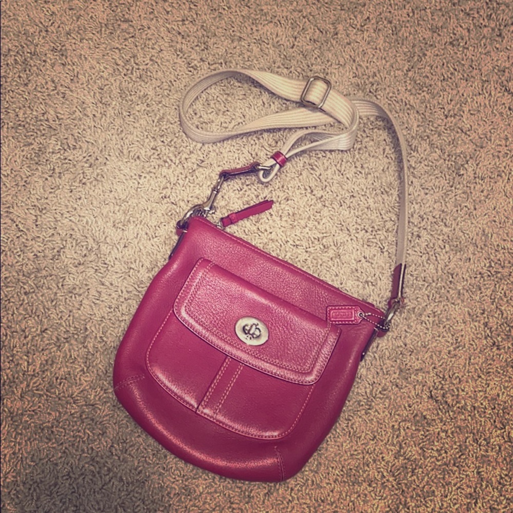 Coach leather crossbody bag